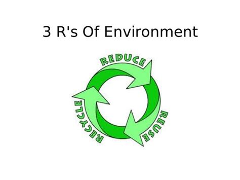 3 R For Sustainable Development