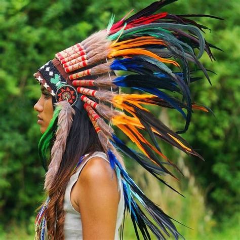 Mixed Colors Native American Headdress By Novum Crafts Native