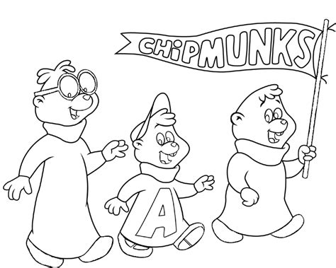 Alvin And The Chipmunks Printable Coloring Pages