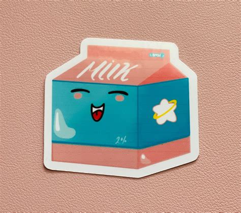 Cute Kawaii Milk Carton Etsy