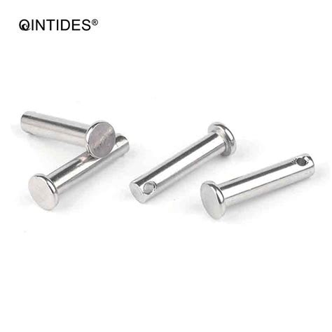 Qintides M5 Clevis Pins With Head 304 Stainless Steel Shaft Flat Head