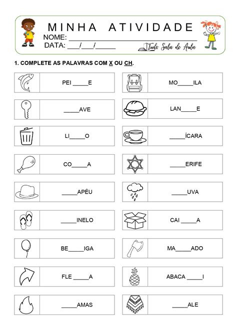 Atividades Com X Ou Ch