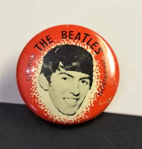 Vintage 1964 Andgeorge Harrison The Beatles 1 In Button Pin Back Made In
