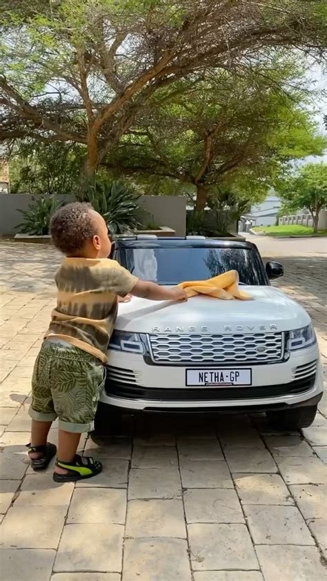 Minnie Dlaminis Son Netha Passionately Washes His Car Video