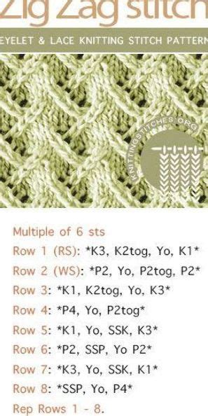 The zig zag stitch does a couple of different things. Knitting instructions for Zig Zag stitch pattern in 2020 ...