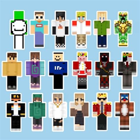 Dream Smp Skin Stickers Etsy Mc Skins Smp Minecraft Face