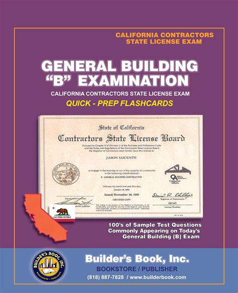 California Contractors Exam Study Guide General Building B Study Poster