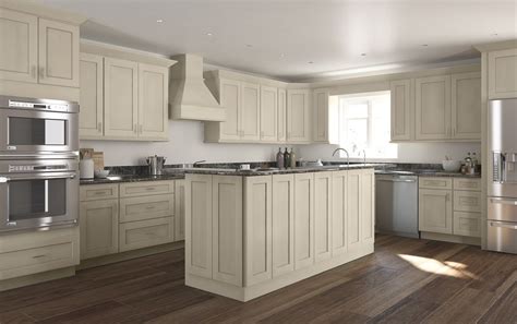 Cherry, hickory, maple, red oak, alder, and paint grade. Society Shaker Khaki with Brushed Chocolate Glaze - The Society Series - Kitchen Cabinets ...