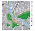 Mapa turístico detallada de la ciudad de Salzburgo | Salzburgo ...