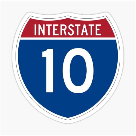 Interstate 10 Stickers Redbubble