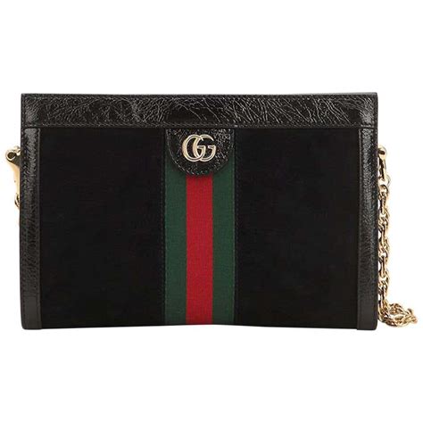 Gucci Ophidia Patent Leather Trimmed Suede Shoulder Bag At 1stdibs