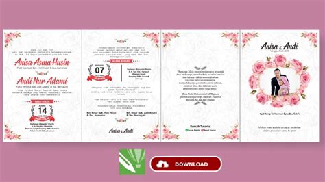 Download Undangan Pernikahan Siap Edit Cdr 2021