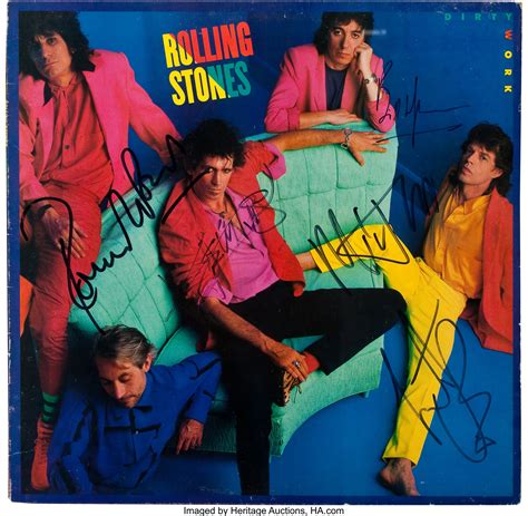 Drum and bass drone remix hard core. The Rolling Stones Band-Signed Dirty Work Album Cover ...
