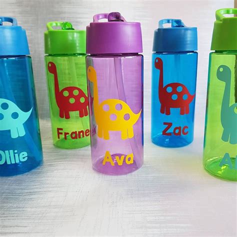 Personalised Dinosaur Kids Water Bottle Personalized Water Bottles