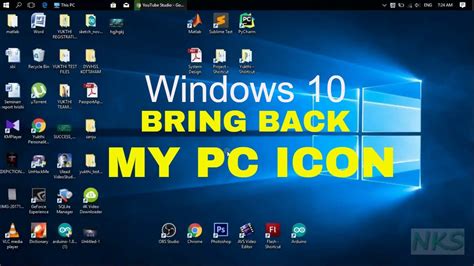 How To Show Or Get Back My Computer My Pc Icon On Windows 10 Youtube