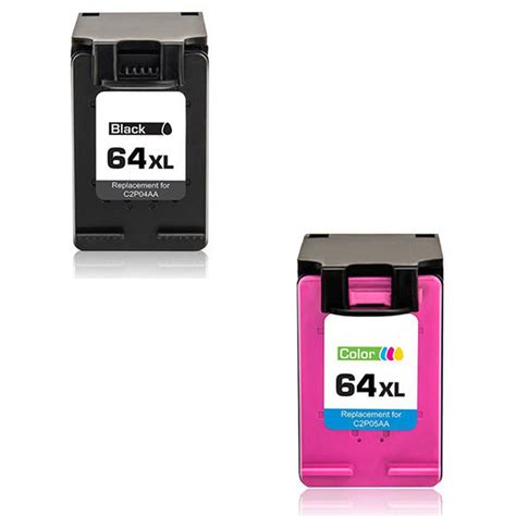 Compatible 2 Pack Hp 64xl N9j92an Black And N9j91an Tri Color High