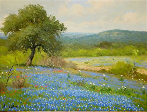 Porfirio Salinas Bluebonnet 152 Texas Art Vintage Texas Paintings