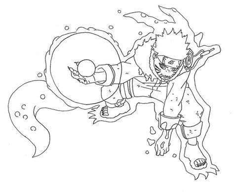 Naruto Nine Tails Form Coloring Page Coloring Pages