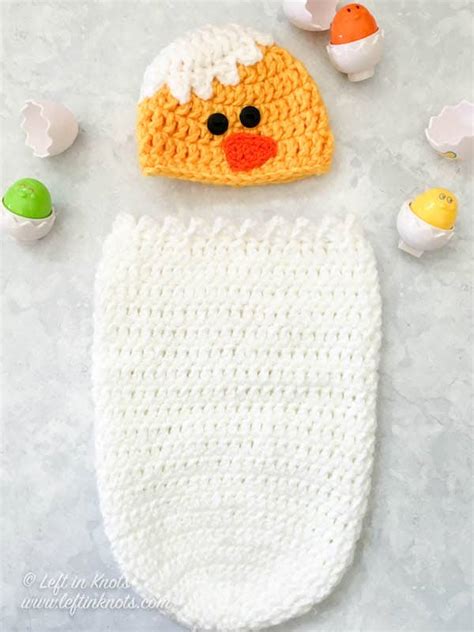 Crochet Baby Chick Cocoon Photo Prop Free Pattern Left In Knots