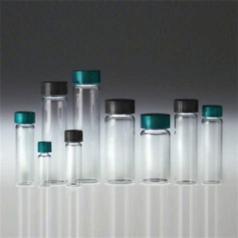 Clear Glass Sample Vials 20ml 24 400 Green Ptfe Lined Caps Case 72