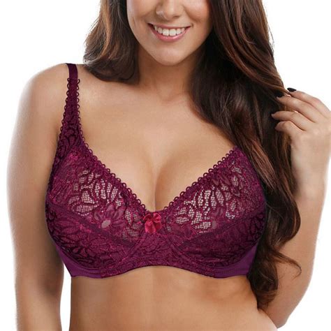 Womens Bra Sheer Lace Sexy Bras Looming Lingerie Underwire Perspective