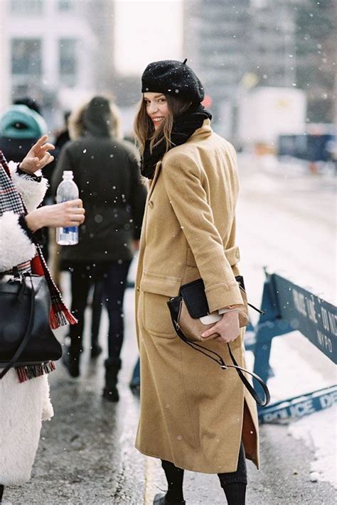 Street Style Camel Coat Cool Chic Style Fashion