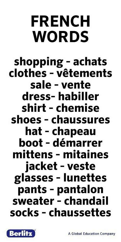 10 French Words You Must Know Basic French Words French Words
