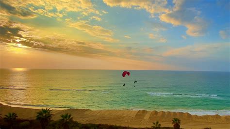 Sunset In Ashkelon Beach Israel Youtube