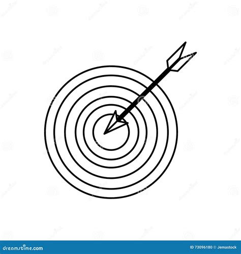 Bullseye With Arrow In The Center Vector Illustration Over White