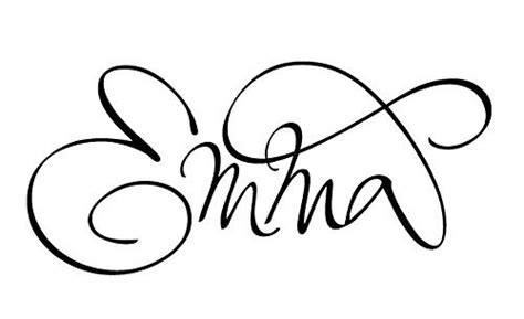 Emma Name Tattoo Design Besselvanderkolktraumacenter