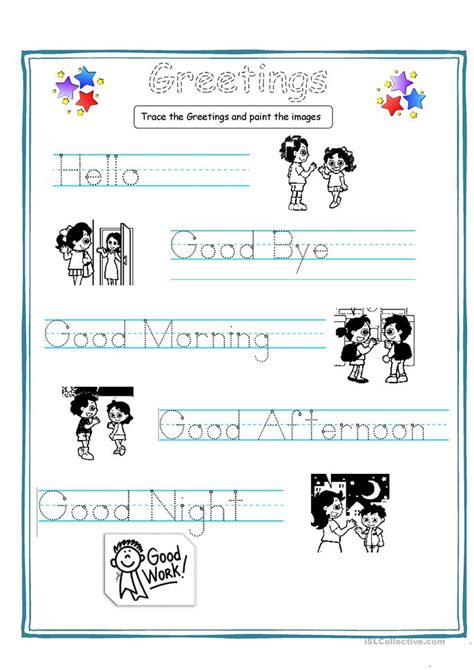 They are so simple and easy to handle that even kids can now create their own greeting cards for friends and other family members. Greetings for kids worksheet - Free ESL printable worksheets made by teachers
