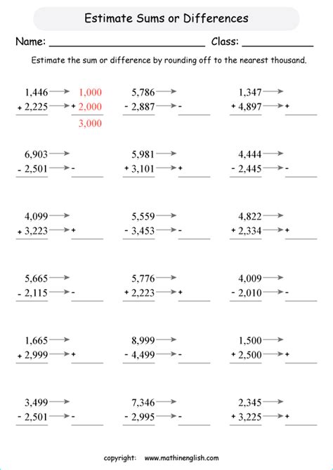 Estimates The Outcome Of Mixed Addition And Subtraction Exercises