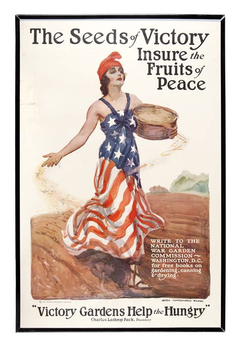 Victory Gardens Patriotic Poster Antique Advertising