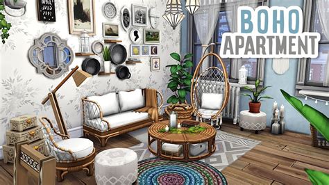 Bohemian Apartment 🌿 The Sims 4 Speed Build No Cc Youtube