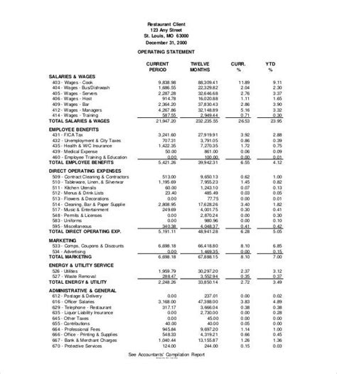Income Statement Template 23 Free Word Excel Pdf Format Download