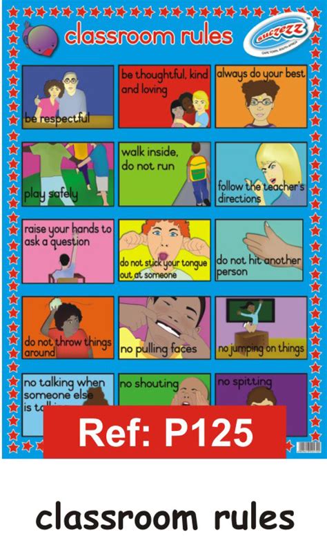 Classroom Rules Laminated Poster 680mm X 480mm