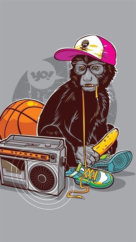Hip Hop For Mobile Gallery Monkey Art Cartoon Hip Hop Hd Phone