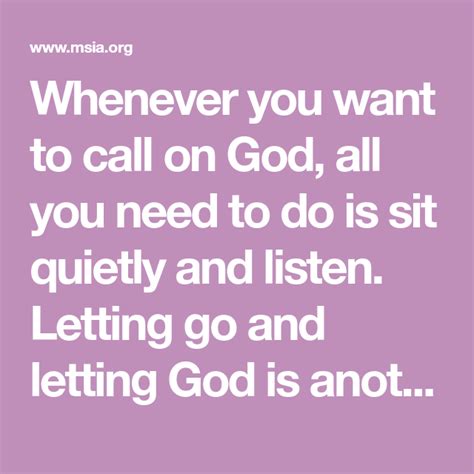 Letting Go And Letting God Let It Be Letting Go God