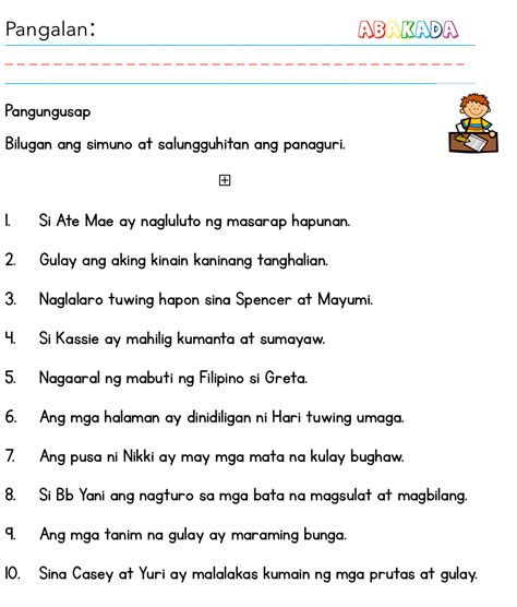 Pang Uri Worksheets Grade Filipino Worksheets Abaka Vrogue Co