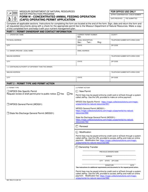 Form W Mo780 2112 Download Fillable Pdf Or Fill Online Concentrated