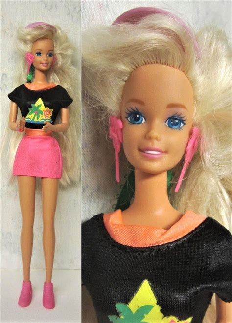 1993 Glitter Hair Barbie 10965 With Original Dress 90s Etsy