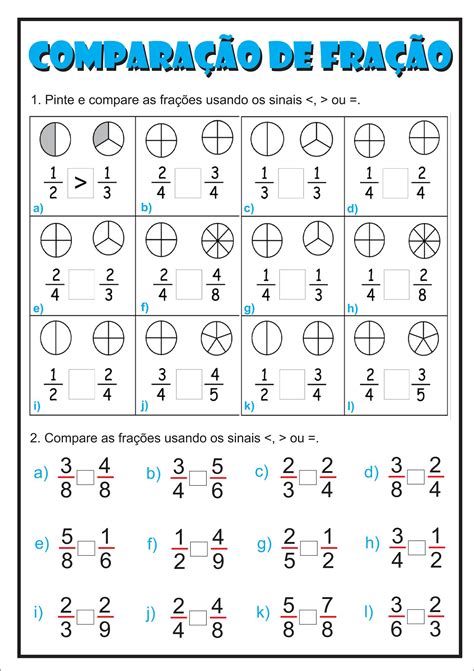 Atividade De Fração 5 Ano Com Resposta