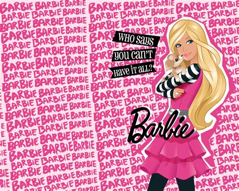 Fondo De Pantalla De Barbie Rosado Dibujos Animados Texto Fuente Barbie