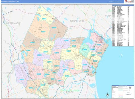 Rockingham County, NH Wall Map Color Cast Style by MarketMAPS - MapSales