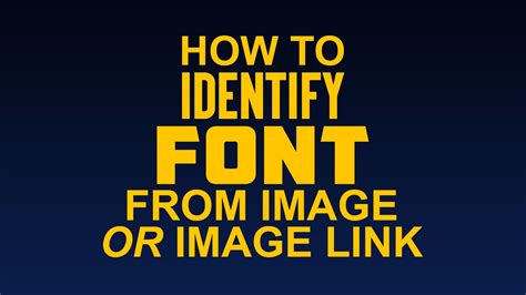 How To Identify Font From An Image Or Image Link Image Link Identify