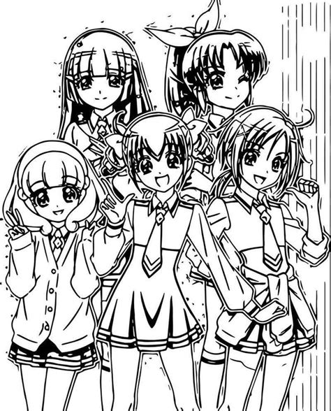 Glitter Force Girls Team Coloring Page