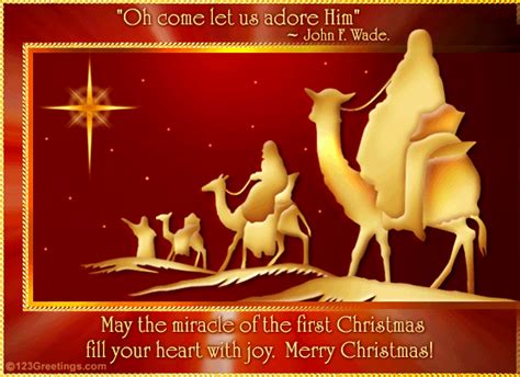 Miracle Of Christmas Free Religious Blessings Ecards Greeting Cards