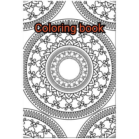 Adult Mandala Coloring Book Page Illustration Vector Template Download