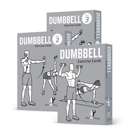 Buy Newme Fitness 3 Pack Exercise Cards Dumbbell Vol 123 Online At