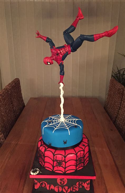Gravity Defying Spider Man Cake By Olivias Cake Boutique Doğum Günü